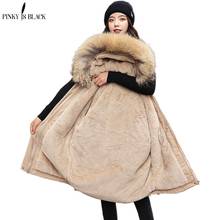 PinkyIsBlack 2021 Cotton Thicken Warm Winter Jacket Women Casual Short Parkas Fur Lining Hooded Mujer Coat Winter Women Clothing 2024 - buy cheap