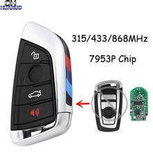 3 + 1 кнопки умный дистанционный ключ-брелок от машины 315/433/868 МГц 7953P чип черный 4 кнопки пульт дистанционного управления для BMW X5 X6 2014-2016 2024 - купить недорого