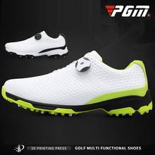 PGM обувь для гольфа; мужские водонепроницаемые дышащие кроссовки для тренировок; мужские вращающиеся шнурки; спортивные кроссовки с шипами; обувь для гольфа 2024 - купить недорого