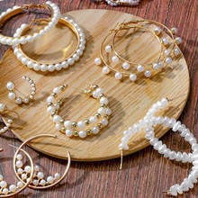 Pendientes largos de perlas para mujer, aretes colgantes de boda, redondos, blancos, moda coreana, 2020 2024 - compra barato
