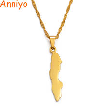 Anniyo Konungariket Sverige Map Pendant & Necklaces for Women Sweden Country Maps Jewelry Swedish Gifts #021821 2024 - buy cheap