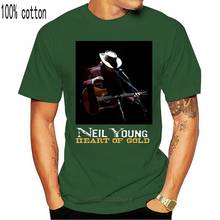 New Neil Young Heart Of Gold Music Legend Men's Black T-Shirt Size S To 3XL Hip-hop Tops TEE Shirt 2024 - buy cheap