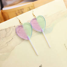2020 new design fashion jewelry Lollipop sweet earrings for women transparent acrylic heart-shaped earring 2024 - buy cheap