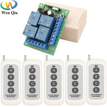 WenQia 433MHz Wireless Remote Control Smart Switch DC12V 10A 4CH Relay Receiver Modul RF Transmitters For Lamp Fan Led Light DIY 2024 - buy cheap
