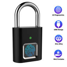 Mini Smart Fingerprint Lock Keyless USB Rechargeable Electric Biometric Bag Lock Portable Home Bag Luggage Case Lock Metal Shell 2024 - buy cheap