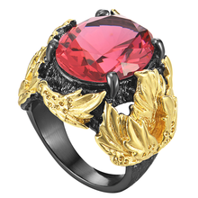Big Powerful Look Rings for Women Wedding Engagement Radiant Cut Fuchsia Zircon Gold and  Black Hot Pick Jewelry wa11750fu 2024 - buy cheap