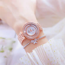 Relojes elegantes para mujer, reloj de pulsera femenino de diamantes de oro rosa, marca famosa, 2021 2024 - compra barato