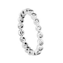 Anel de prata esterlina 925 para a eternidade, joia feminina, faça você mesmo, anel de noivado 2024 - compre barato