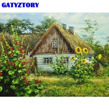 GATYZTORY-Cuadro de paisajismo para el hogar, pintura por números, acrílico, hecho a mano en lienzo, para el hogar 2024 - compra barato