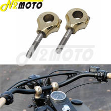 Abrazadera de manillar de latón macizo de 1,5 "para motocicleta Harley, barra elevadora de manillar de alta resistencia de 1" y 25mm para Harley Chopper Bobber Cafe Racer Honda 2024 - compra barato