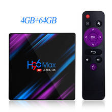 Tv box h96 max rk3318, android 10.0, 4gb, 64gb, 4k, youtube, media player, h96max, controle remoto 2024 - compre barato