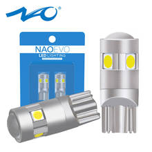 Светодиодная лампа NAO 2x w5w t10, 12 В, подсветка салона автомобиля, led t10 w5w, сигнальная лампа для автомобиля 1,6 Вт, 3030 чипов, лампа заднего хода для чтения 2024 - купить недорого