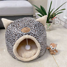 Cartoon Pet Dog Cave Bed Cat Tent Winter Warm Cat Nest Foldable Sleeping Mat Puppy Kennel Chihuahua Teddy Small Medium Dog House 2024 - buy cheap