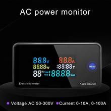 AC 50-300V Voltmeter Ammeter Power Energy Meter LED Digital AC Wattmeter Electric Meter with Reset Function 0-100A 2024 - buy cheap