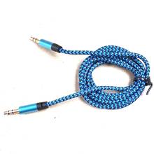 Aluminum Alloy Male To Male Audio Cable 3.5Mm Audio Cable Aux Color Braided Recording Line Car Universal Cable 2024 - buy cheap