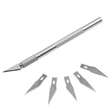 Non-Slip Metal Scalpel Tools Kit Cutter Engraving Craft Knives+5Pcs Blades Mobile Phone Pcb Diy Repair Hand Tools 2024 - buy cheap