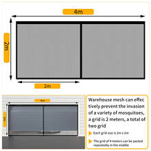 Large Size Seamless Garage Door Screen Garage Door Curtain Mosquito Net Anti Fly Insect Screen Door Anti-insect Net 2x4m 2024 - buy cheap