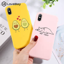 Lovebay Cute Avocado Cactus Phone Case For iPhone 11 12 Pro XR X XS Max 7 8 6s Plus 5 5s SE Waves Crown Silicone Soft Back Cover 2024 - купить недорого