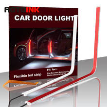Luz de alerta aotoink led para porta de carro, luz de segurança à prova de choque, decoração, lâmpada dupla, branca e vermelha 2024 - compre barato