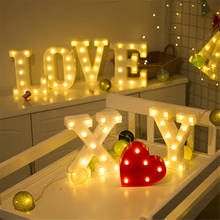 Luminous LED Letter Night Light Creative 26 English Alphabet Number Battery Lamp Romantic Wedding Party Valentine's Day Decor 2024 - buy cheap