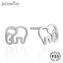 Jellystory brincos de prata, 925, prata esterlina, formato de elefante, para mulheres, presentes de casamento e noivado 2024 - compre barato