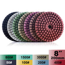 diameter 200mm Wet Flexible Polishing Pads 8 inch Wet  for Polishing Granite and Marble Engineered stone 2024 - buy cheap