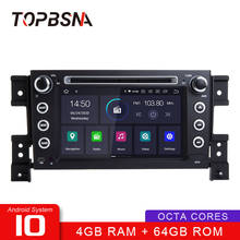Topbsna-sistema multimídia automotivo, com android 10, dvd, rádio, 2 din, para suzuki grand vitara 2003-2012, estéreo, navegação gps, 4 gb de ram e 64 gb de armazenamento 2024 - compre barato