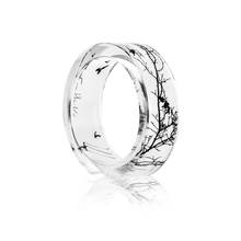 Anillo de resina de madera transparente, exquisita moda, árbol de gato, guirnalda secada a mano, la mejor flor seca moldeada 2024 - compra barato