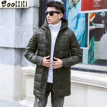 Mens Slim Fit Long Down Jacket military Coat New Male Casual Winter Down Parka Men Thick Down Jacket Overcoat High Quality 2024 - buy cheap