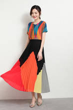 HOT SELLING  Miyake Fashion patchwork skirt of wais Pleated  skirts  IN STOCK 2024 - buy cheap