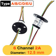 Micro Slip Ring 6 Channel 2A 12.5mm Conductive Brushless Gimbal Electric Collector Slip Ring 2024 - buy cheap