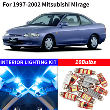 10pcs White Bulb LED Car Light Interior Kit For 1997-2002 Mitsubishi Mirage Map Dome Trunk Glove Box Lamp 2024 - buy cheap