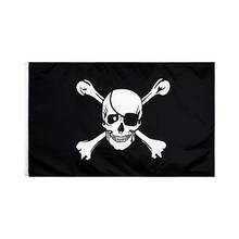 Xiangying-Bandera de piratas, 90x150cm, poliéster, jolly Rogers, Cruz del corbón 2024 - compra barato