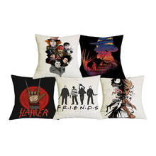 c01109 Famous Movie Charcters Killers Murders Printed Cushion Cover Linen Square Pillowcase Halloween Home Decoration Pillows 2024 - buy cheap