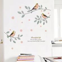 Creative Tree Flower Bird Wall Stickers Removable Art Decal Mural Self Adhesive Wall paper for Home Room Decorative Wallpaper 2024 - buy cheap