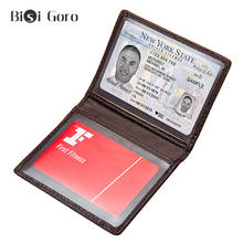 BISI GORO Credit ID Card Holder Case Women's Purse New Cow Leather men's Wallet Unisex Fashion Purse 2021New Slim Mini Money Bag 2024 - buy cheap