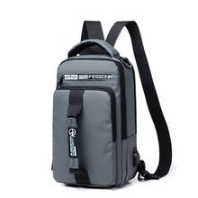 Men's Travel Chest Bag with USB Charging Men Multifunction Crossbody Pack Male Casual Messenger Bags Waterproof Light Pocket 2024 - купить недорого