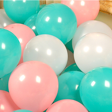 Globos inflables de helio para Decoración de cumpleaños, Globos de látex de 10 pulgadas, Color azul, rosa, mate, para fiesta de boda, 30 unids/lote 2024 - compra barato