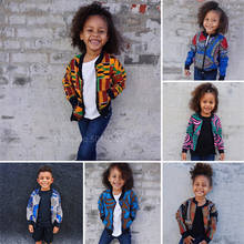 Children Afircan Clothes 2022 News Baby Girl Boy Dashiki Print Coat Fashion Clothing Ankara Kids African Dresses for Women 2024 - buy cheap