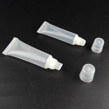 Tubo vacío para lápiz labial, 50 unidades, 5ml, 8ml, 10ml, manguera suave de bálsamo labial, subembotellado de compresión de maquillaje, contenedor de plástico transparente para brillo de labios 2024 - compra barato