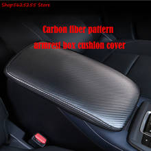 Reposabrazos con patrón de fibra de carbono para Mazda CX30, cubierta de caja, almohadilla de Control, antisuciedad, decoración de coche, 2020, 2019, CX-30, 2021 2024 - compra barato