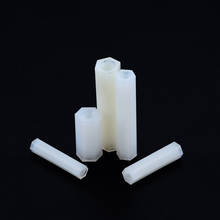 10PCS M2*5-30 6 8 10 White Spacing Screw Column Flat Head Female Double Pass Nylon Plastic Nut For PCB Fixed Hollow Pillar M2x5 2024 - buy cheap