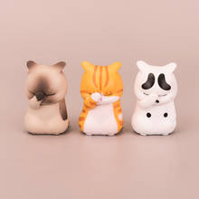 1pc Cartoon Lucky Cats Model Winking Cat Resin Craft Action Figure Doll PVC DIY Decor Miniatures Craft Ornaments Gift 2024 - buy cheap