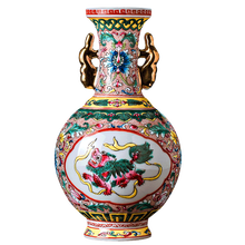 Керамическая Античная эмалированная ваза Jingdezhen, Цветочная композиция в китайском стиле, классическое украшение для гостиной, Домашнее Ретро-украшение 2024 - купить недорого