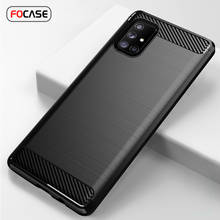 Funda Samsung A71, carcasa suave de TPU con textura cepillada de fibra de carbono para Samsung Galaxy A70 A70s A71, funda de 5G 2024 - compra barato