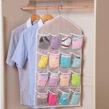 Rack Storage Closet Wardrobe Hanging Shelf Organizer 16-Pockets for Clothes Sock Storage Bags 2024 - buy cheap