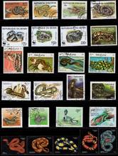 50Pcs/Lot Snake Stamp Topic All Different From Many Countries NO Repeat Postage Stamps with Post Mark for Collecting 2024 - buy cheap