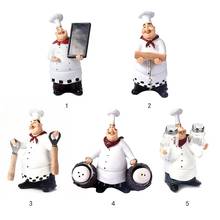 ¡Promoción! Adornos de modelo de Chef Retro, artesanía de resina, Mini Chef, figuritas blancas, sombrero de cocinero, cocina, hogar, restaurante, Bar, café, Dec 2024 - compra barato