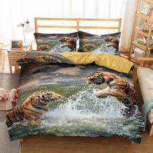 Animal Tiger Duvet Cover Comforter Tiger Bedding Sets Queen King Size Luxury 150 Bed Set  Nordic Home Custom Bed Quilt Cover 2024 - buy cheap
