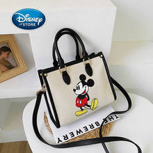 Disney bolsa de lona feminina, sacola de ombro de desenhos animados da disney, mickey mouse selvagem, bolsa mensageiro com zíper, bolsa de celular para armazenamento 2024 - compre barato